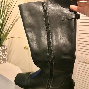 Gerry Weber Black Leather Boots with Zip, Size 6.5 like new